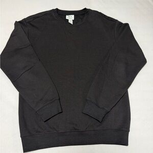 Home Essentials Men's Elegant Black Crewneck Sweater